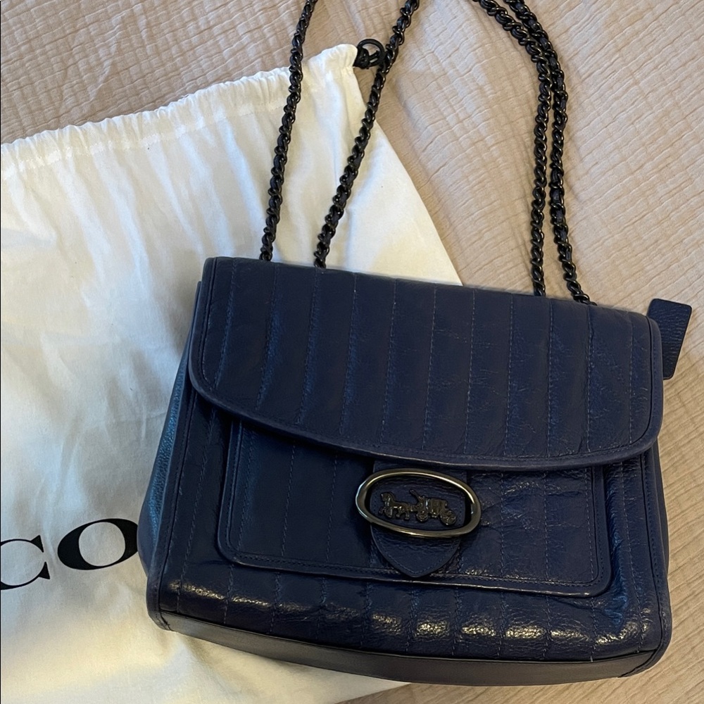 Navy Blue Coach Bag (Coach Melody 29)
